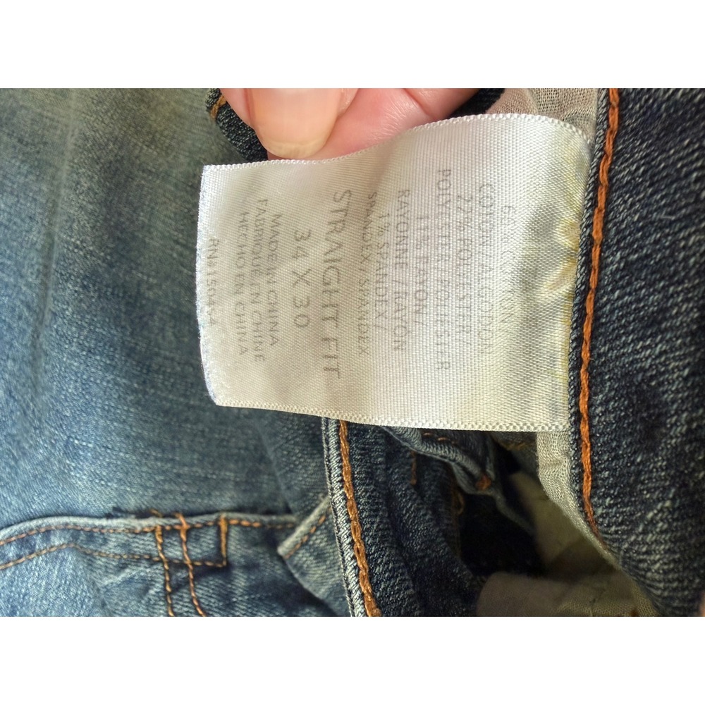 Weatherproof Vintage Mens Straight Fit Jeans Medium Wash Blue 34x30 Stretch - Picture 7 of 8